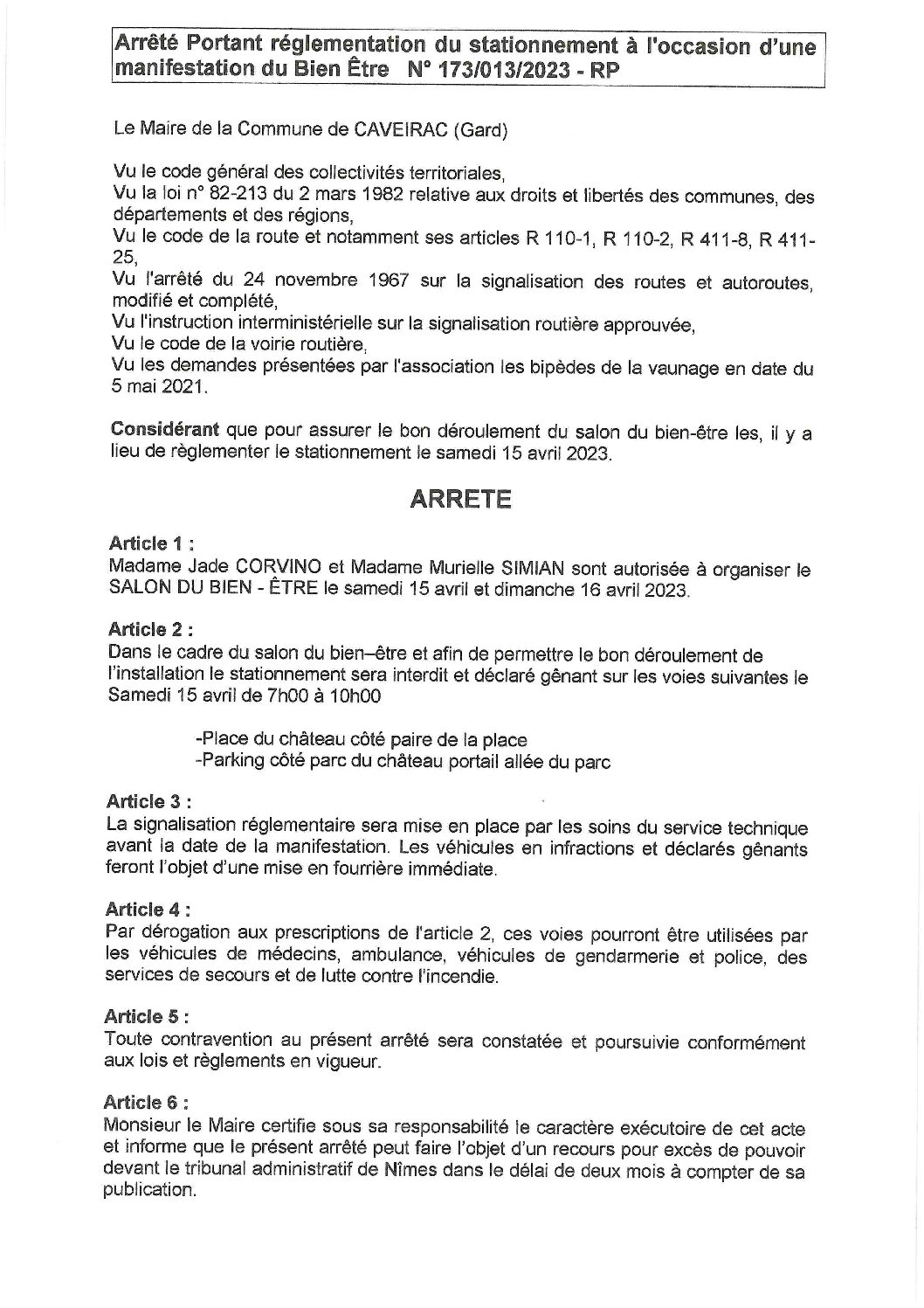 Aperçu du fichier Arrêté N° 173-013-2023-RP 