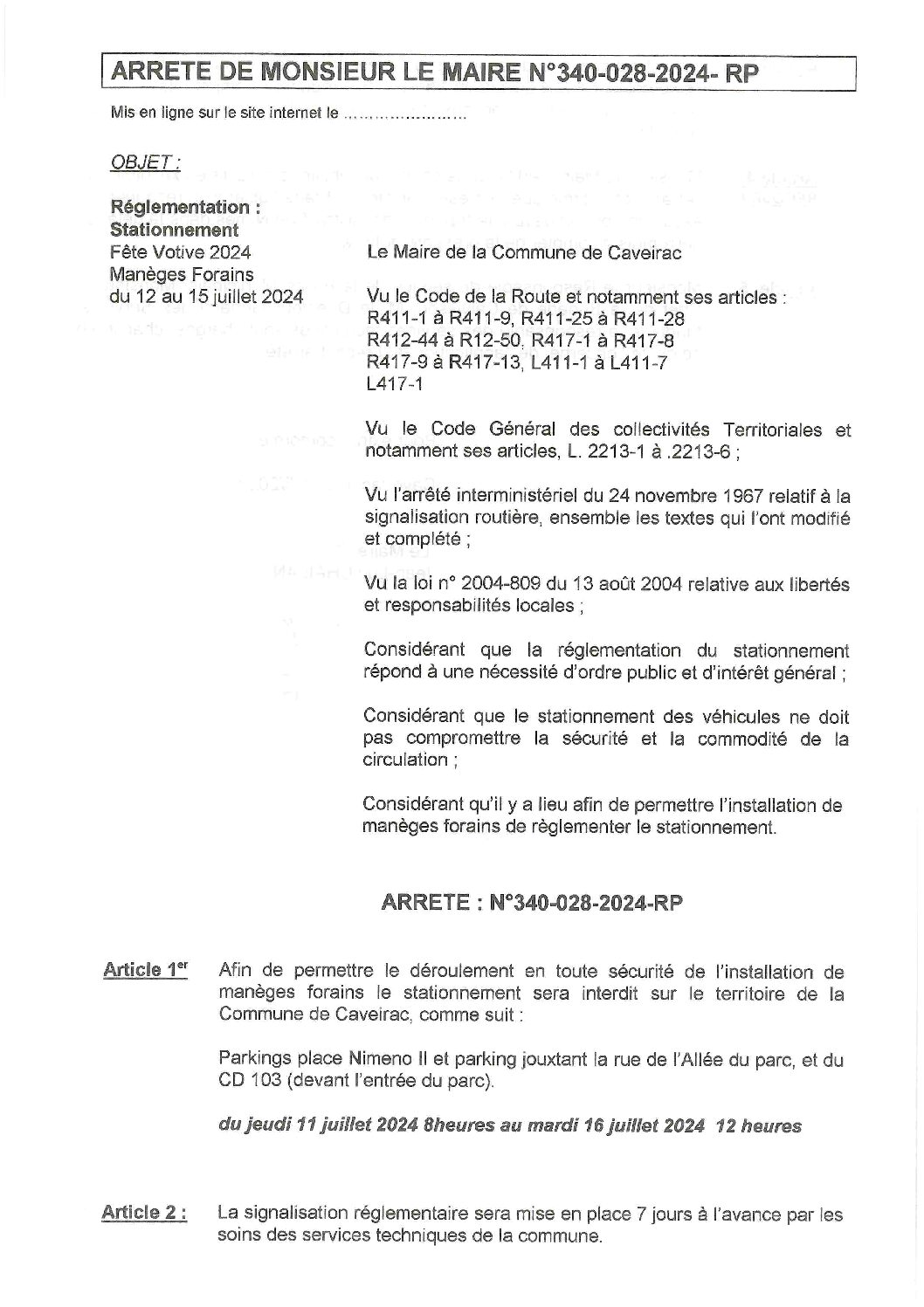Aperçu du fichier Arrêté N° 340-028-2024-RP Forains 