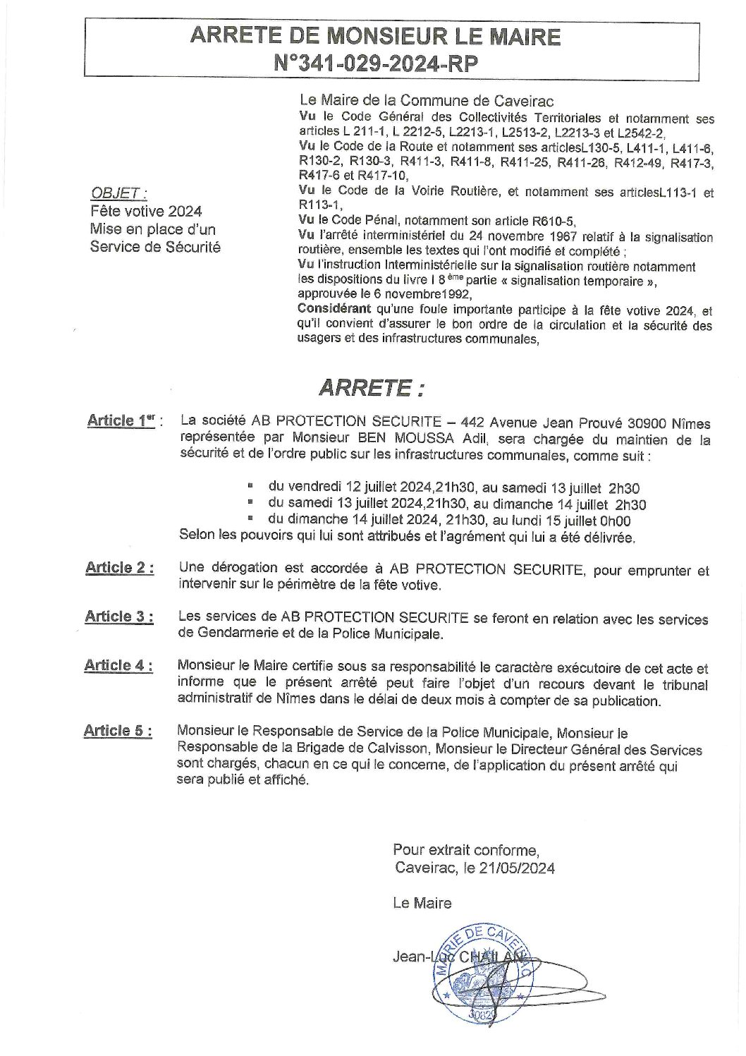 Aperçu du fichier Arrêté N° 341-029-2024-RP Sécurité 