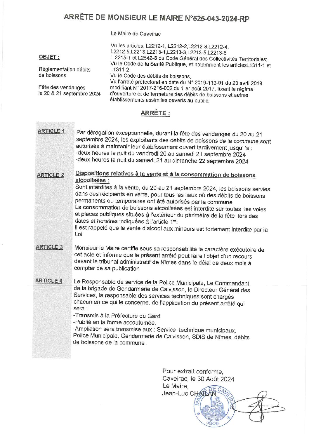 Aperçu du fichier Arrêté N° 525-043-2024-RP Fête des vendanges 