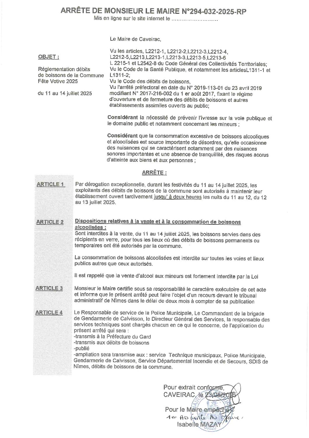 Aperçu du fichier Arrêté Règlementation DEBITS DE BOISSONS 