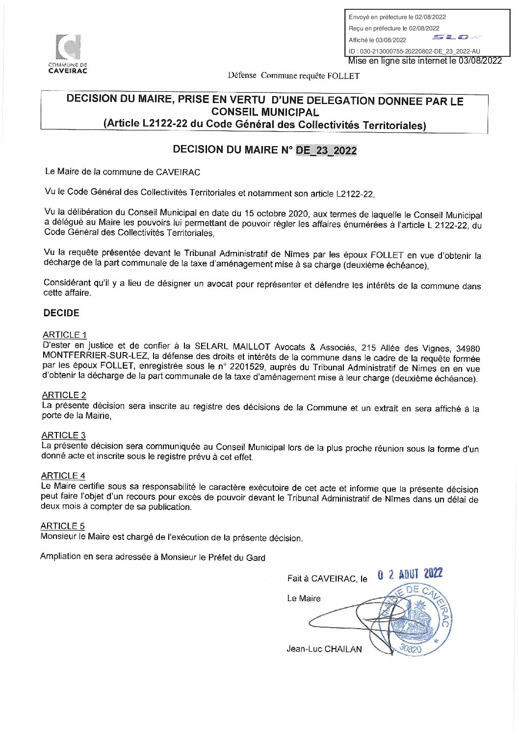 Aperçu du fichier DECISION DE_24_2022 SUD EST TRAITEUR AVENANT Marché restauration scolaire 