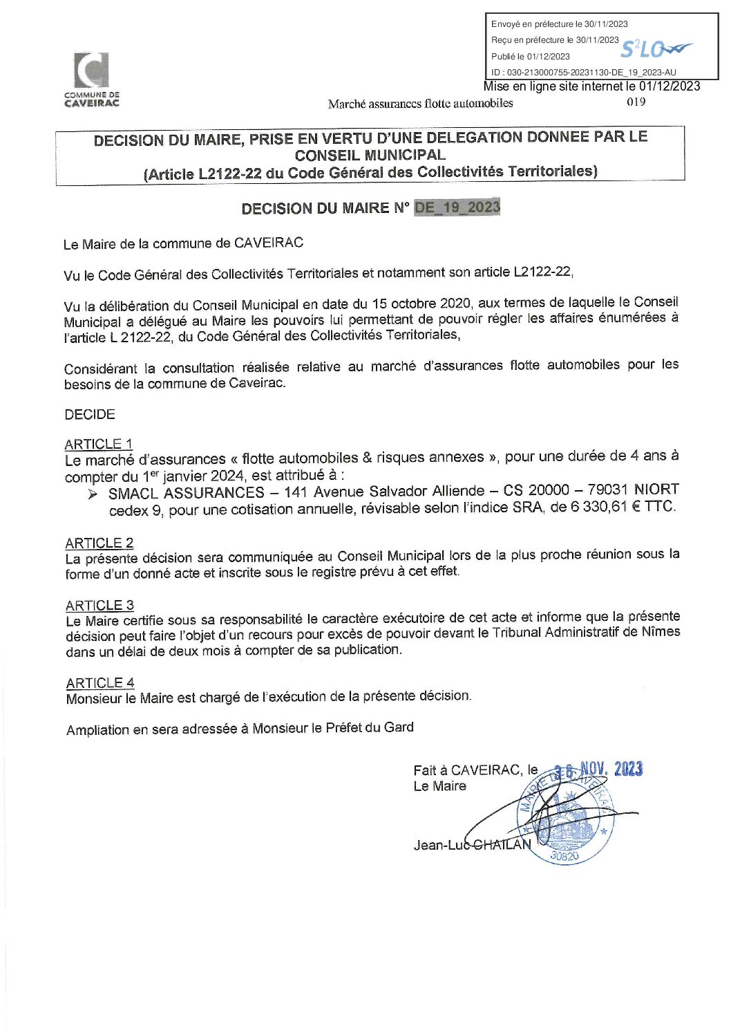 Aperçu du fichier DECISION du Maire DE_19_2023 MARCHE Automobile SMACL 