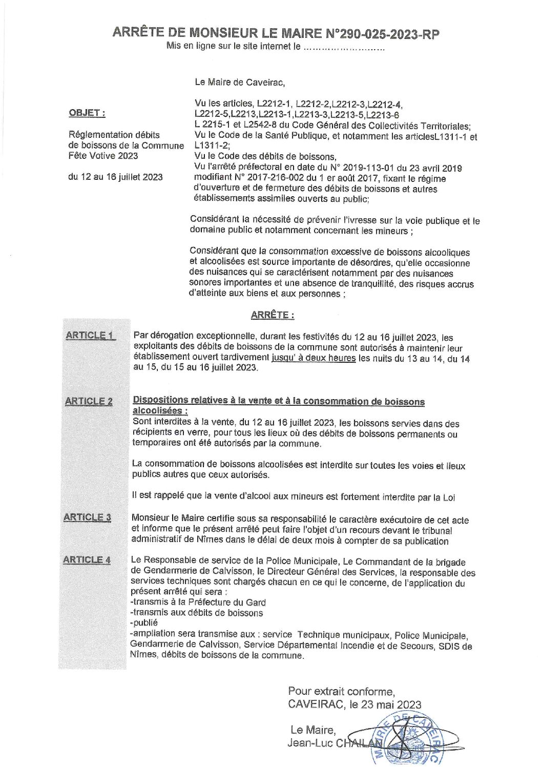 Aperçu du fichier Réglementation débits de boissons Fête votive 2023 